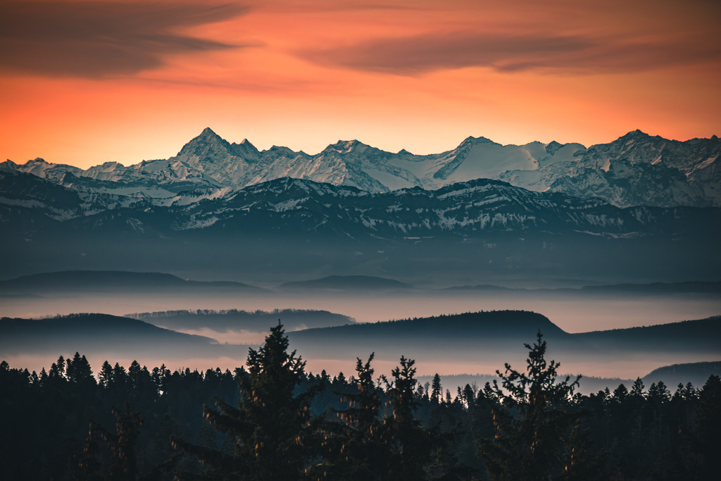 Alpenpanorama bei Sankt Blasien im Südschwarzwald | Traumhafte Fernsicht  bei Sankt Blasien im Südschwarzwald bis zu den Alpen - Realisiert mit Pictrs.com