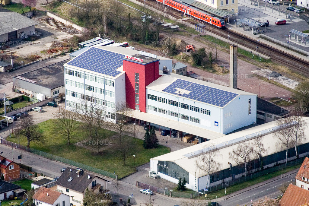 Luftbild: Fa. Eichenauer, Jahnstr in Kandel im Bundesland Rheinland-Pfalz in Deutschland. Foto: IMG_9668.jpg vom 15.03.2008 durch Werner Riehm/FLY-FOTO.de