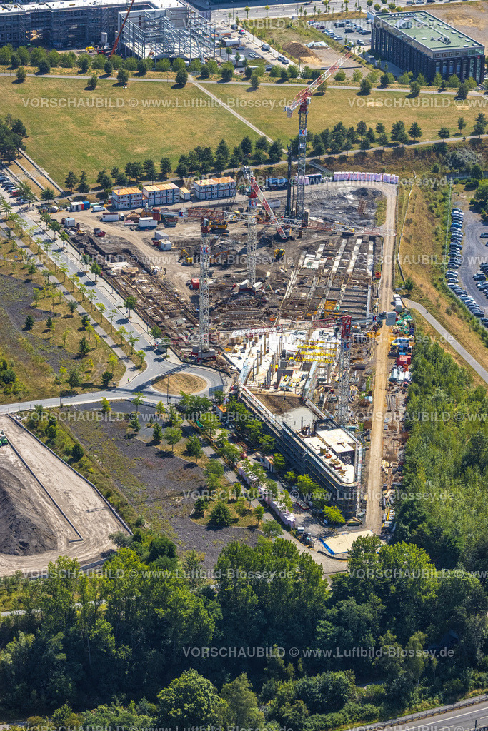 Dortmund220704897 | Luftbild, Gewerbegebiet Phoenix West, Baustelle und Neubau am Phoenix Park an der Robert-Schuman-Straße, Hörde, Dortmund, Ruhrgebiet, Nordrhein-Westfalen, Deutschland