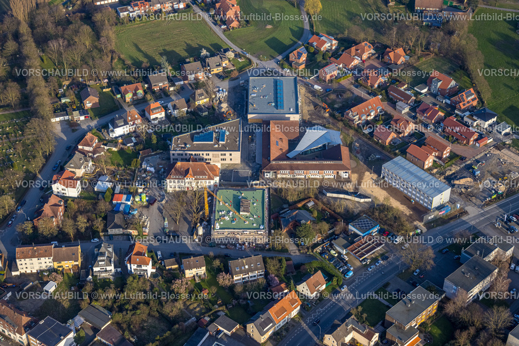Hamm240305709 | Luftbild, Arnold-Freymuth-Gesamtschule Baustelle mit Neubau, Stadtbezirk Herringen, Hamm, Ruhrgebiet, Nordrhein-Westfalen, Deutschland