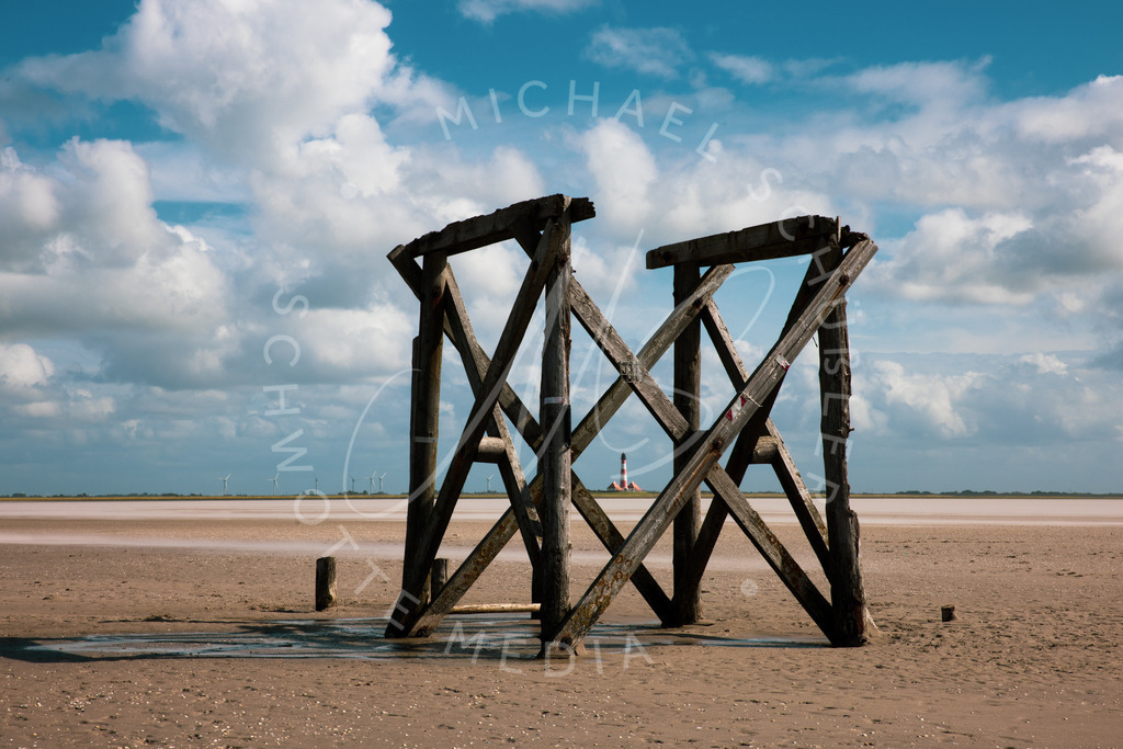 2021-08-16 Westerhever Leuchtturm Sandbank - 030 | Leuchturm Westerhever von der Sandbank aus - Realisiert mit Pictrs.com