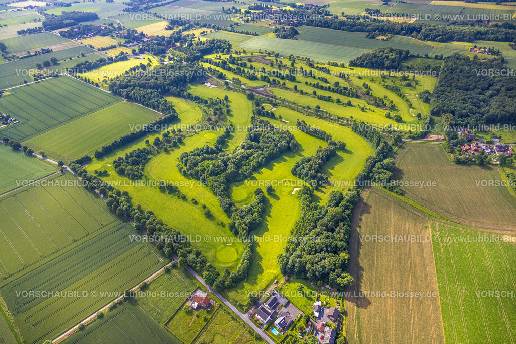 Hamm220602029 | Luftbild, Golfplatz Gut Drechen, Gobel-von-Drechen-Straße und Drei Eichen Weg, Osterbönen, Bönen, Ruhrgebiet, Nordrhein-Westfalen, Deutschland