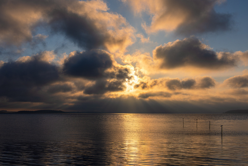 Sonnenuntergang am Achterwasser bei Warthe auf der Insel Usedom | Sonnenuntergang am Achterwasser bei Warthe auf der Insel Usedom.