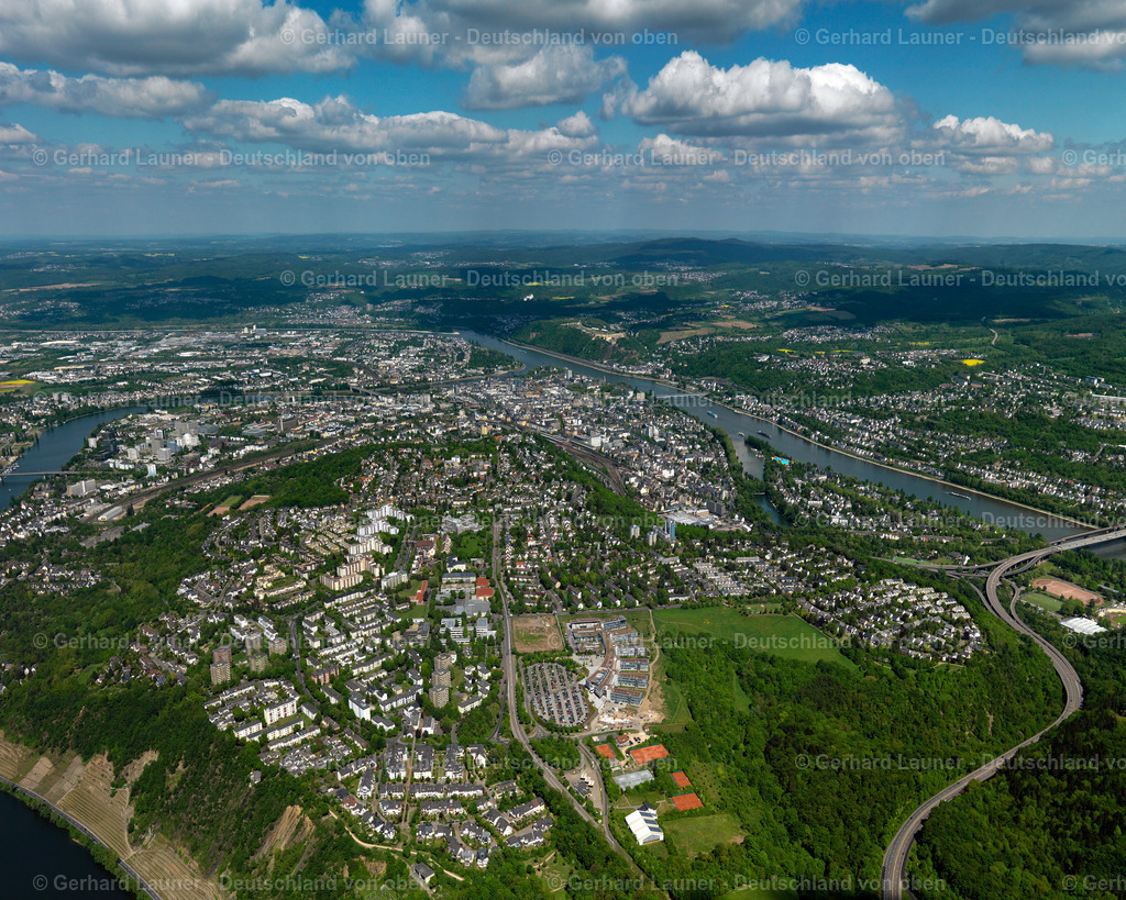 3117091 | Gesamtaufnahme Koblenz mit Stadtteil Kartause