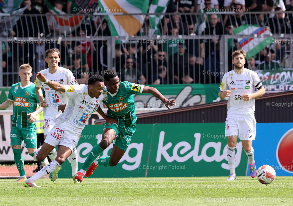 A_LUI_200425_27 | SPORT FUSSBALL ADMIRAL BUNDESLIGA 20.04.25 IM BILD:THIERNO BALLO  (WAC) UND MAMADOU SANGARE (RAPID) FOTO:FOTOLUI/MW