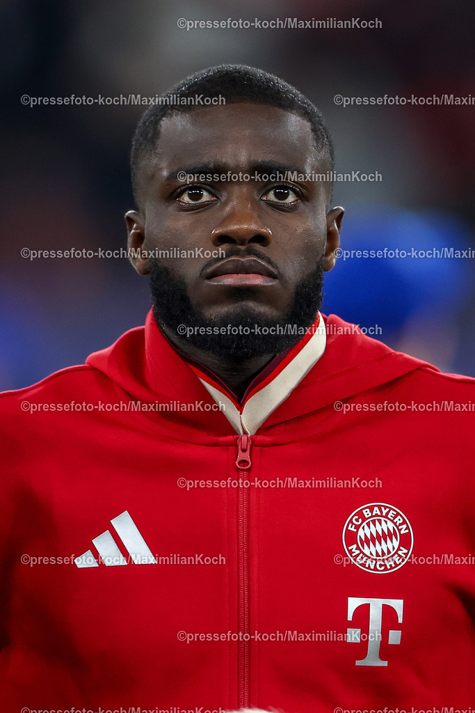 UCL10122402167 | 10.12.2024, Fußball, UEFA Champions League, Schachtar Donezk - FC Bayern München, Arena AufSchalke Gelsenkirchen, 8. Spieltag Saison 2024 2025: Dayot Upamecano (Bayern #2)DFB regulations prohibit any use of photographs as image sequences and or quasi-video.