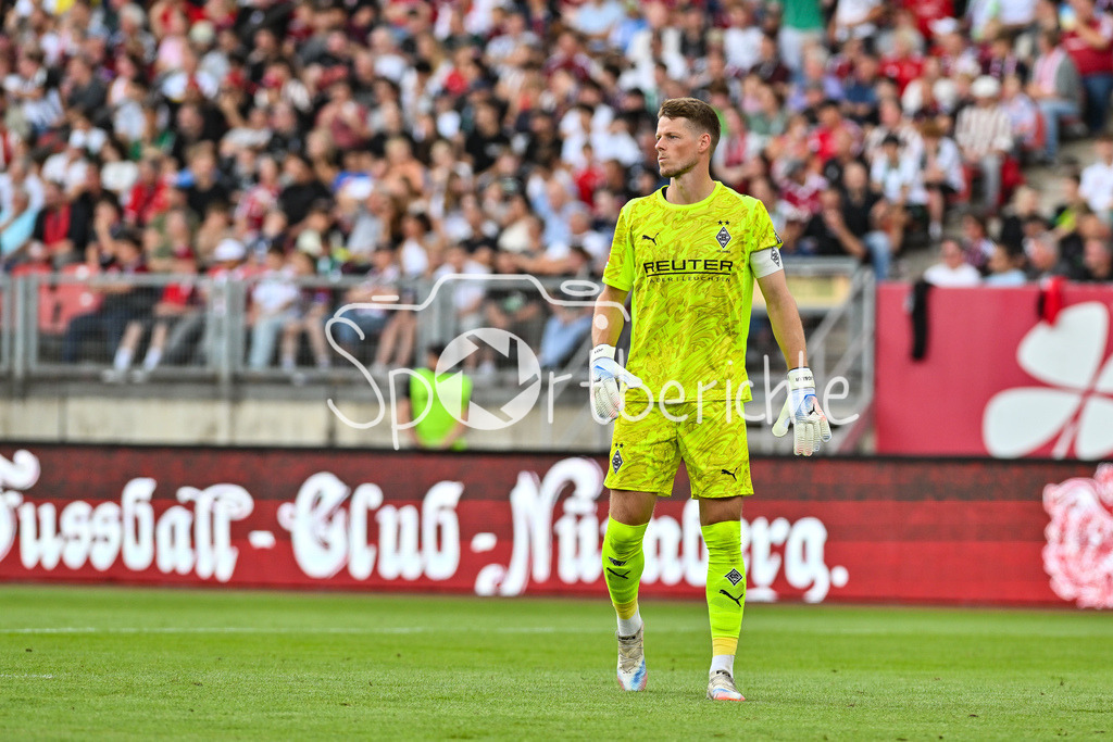 1. FC Nürnberg - Borussia Mönchengladbach | im Bild Jonas OMLIN (Borussia Moenchengladbach 1) / Einzelfoto / Freisteller / Testspiel: 1. FC Nuernberg - Borussia Mönchengladbach, Max-Morlock Stadion am 26.07.2025 / DFL REGULATIONS PROHIBIT ANY USE OF PHOTOGRAPHS AS IMAGE SEQUENCES AND/OR QUASI-VIDEO