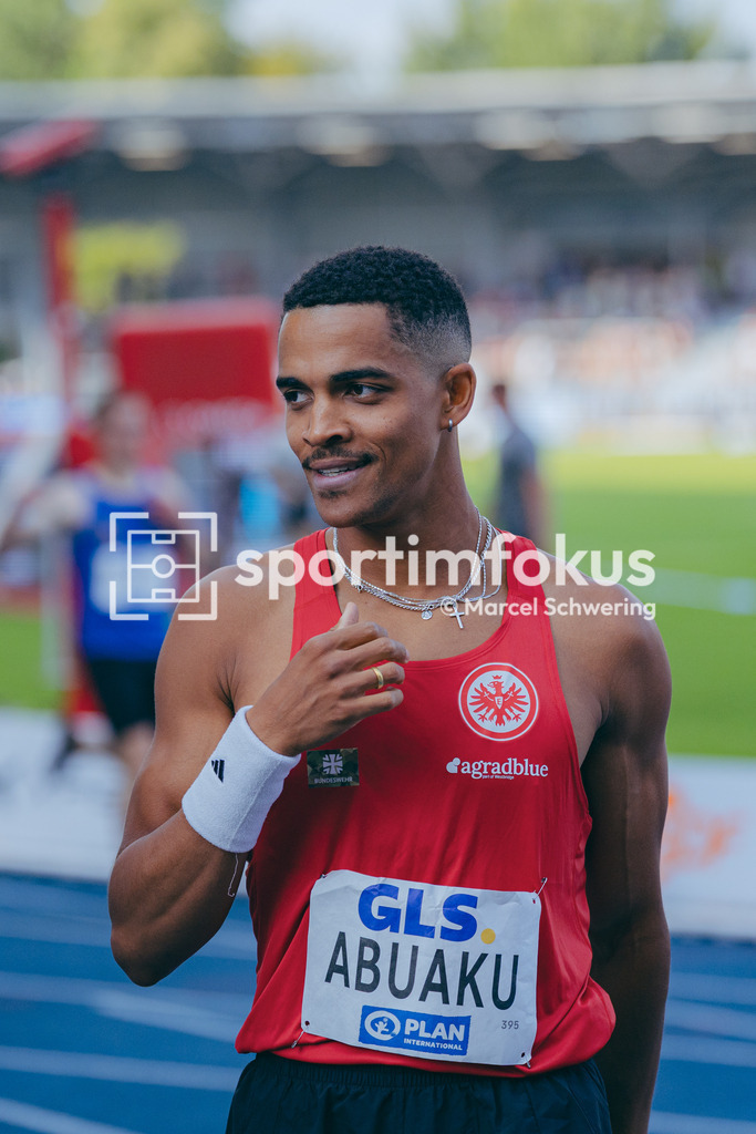 Deutsche Meisterschaften der Frauen und Männer 2026 | Joshua Abuaku, Eintracht Frankfurt e.V., 400 Meter Hürden, Halbfinale, Deutsche Meisterschaften der Frauen und Männer 2026, Lohrheidestadion Bochum-Wattenscheid, 25.07.2026. Foto: Marcel Schwering / sportimfokus - Realisiert mit Pictrs.com