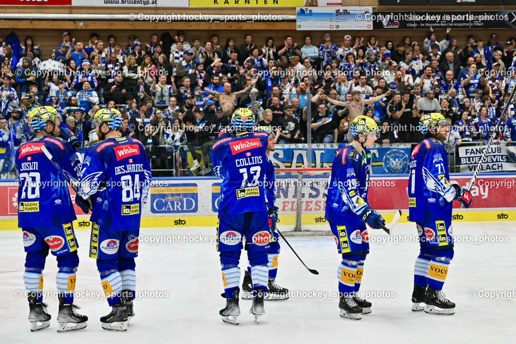 EC IDM Wärmepumpen VSV vs. EC KAC 17.3.2023 | EC VSV Mannschaft nach Niederlage Spiel 5 gegen KAC , EC VSV Fans