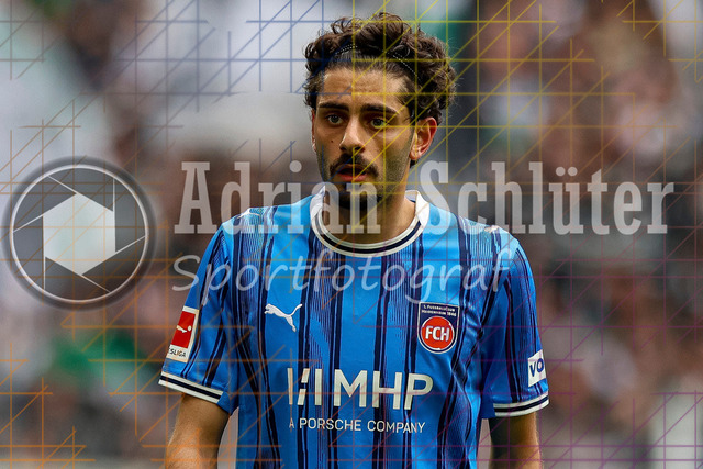 04.04.2026, GER, Fussball, Herren, 1. BL, Saison 2025/2026, Borussia Mönchengladbach - 1. FC Heidenheim | Eren Sami Dinkci (Heidenheim) schaut 