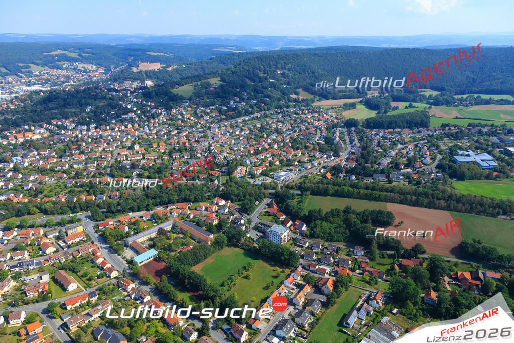 Die Luftaufnahme Mangersreuth - Kulmbach wurde vom UL-Flugzeug (keine Drohne) aus fotografiert.Hohe Druck- Auflösung-die Geschenkidee!