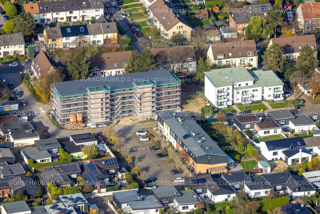 Bochum221100812 | Luftbild, Baustelle mit Neubau am Hirschweg, Höntrop, Bochum, Ruhrgebiet, Nordrhein-Westfalen, Deutschland