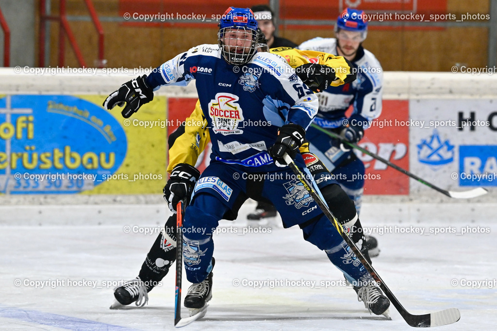 EC Hornets Spittal vs. ESC Steindorf 23.2.2024 | #69 Kreuzer Philipp ESC Steindorf, EC Hornets Spittal vs. ESC Steindorf 23.2.2024, EC Hornets Spittal vs. ESC Steindorf 23.2.2024 am 23.02.2024 in Spittal an der Drau (Eissportzentrum Spittal), Austria, (Photo by Bernd Stefan)