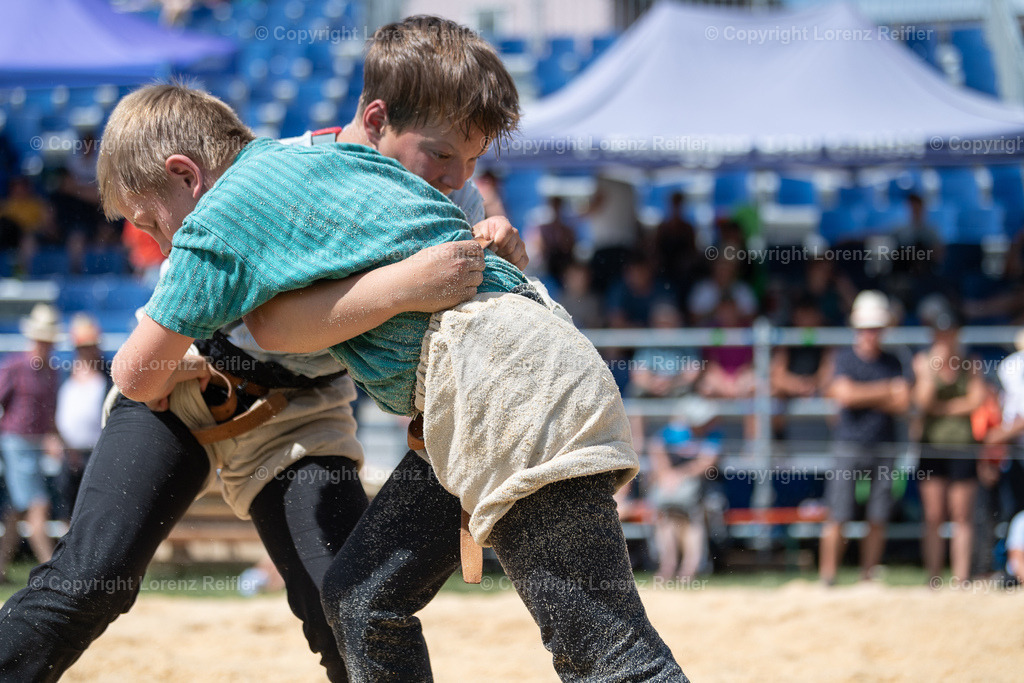 Schwingen -  Appenzeller Kantonal Nachwuchsschwingfest 2023 | Oberegg, 8.7.23, Schwingen - Appenzeller Kantonal Nachwuchsschwingfest.