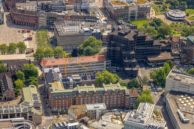 Dortmund240507121 | Luftbild, Baustelle an der MVZ Hansaklinik,  Sparda-Bank Filiale Dortmund und Gebäude der Commerzbank am Hansaplatz, Dortmund, Ruhrgebiet, Nordrhein-Westfalen, Deutschland