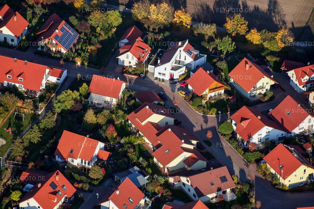 Luftbild: Im Eichelhorst in Herxheim bei Landau im Bundesland Rheinland-Pfalz in Deutschland. Foto: IMG_14409.jpg vom 25.10.2008 durch Werner Riehm/FLY-FOTO.de