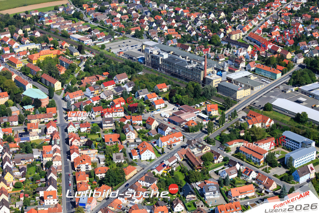 Die Luftaufnahme der Stadt Forchheim wurde vom UL-Flugzeug heraus erstellt ( keine Drohne )- hohe Auflösung für beste Qualität