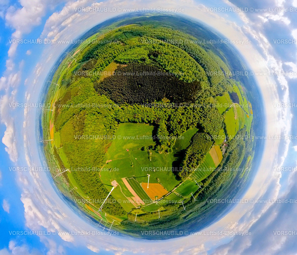 HornBadMeinberg240590076NSG-Bielsteinhoehle | Luftbild, NSG Naturschutzgebiet Bielsteinhöhle, Mischwald Waldgebiet, Teutoburger Wald, Erdkugel, Fisheye Aufnahme, Fischaugen Aufnahme, 360 Grad Aufnahme, tiny world, little planet, fisheye Bild, Veldrom, Horn-Bad Meinberg, Ostwestfalen, Nordrhein-Westfalen, Deutschland