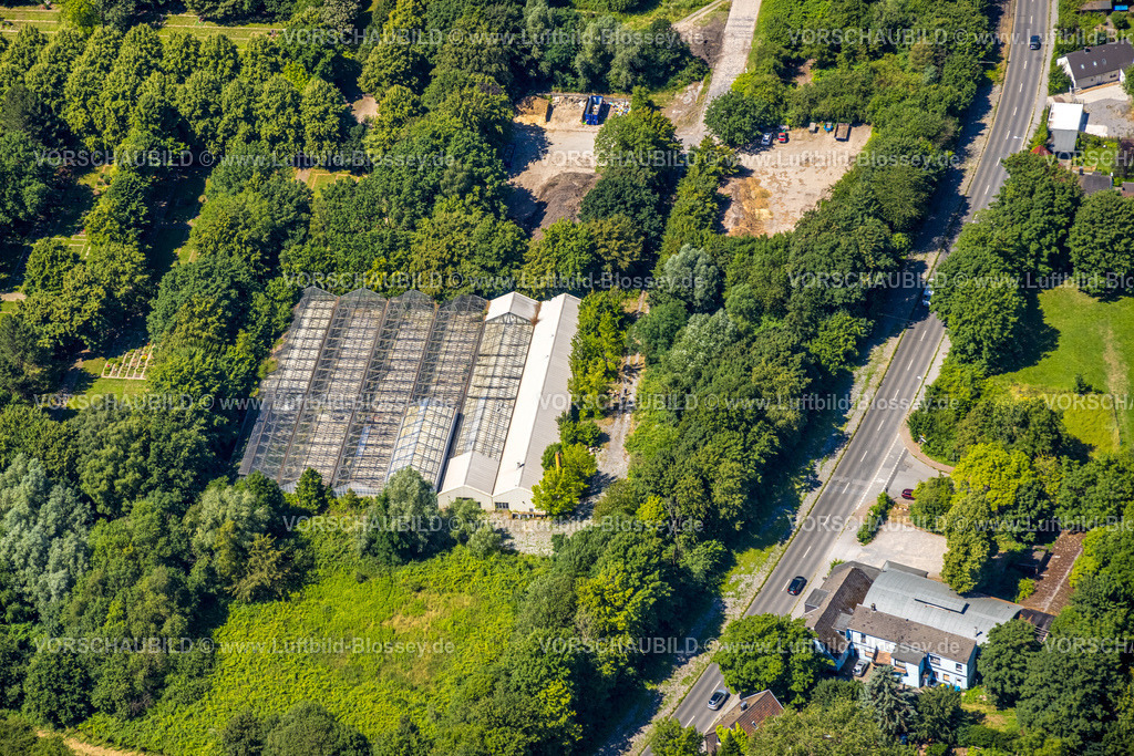 Muelheim230703707 | Luftbild, Ehem. Stadtgärtnerei, Flüchtlingsunterkunft, Holthausen - West, Mülheim an der Ruhr, Ruhrgebiet, Nordrhein-Westfalen, Deutschland