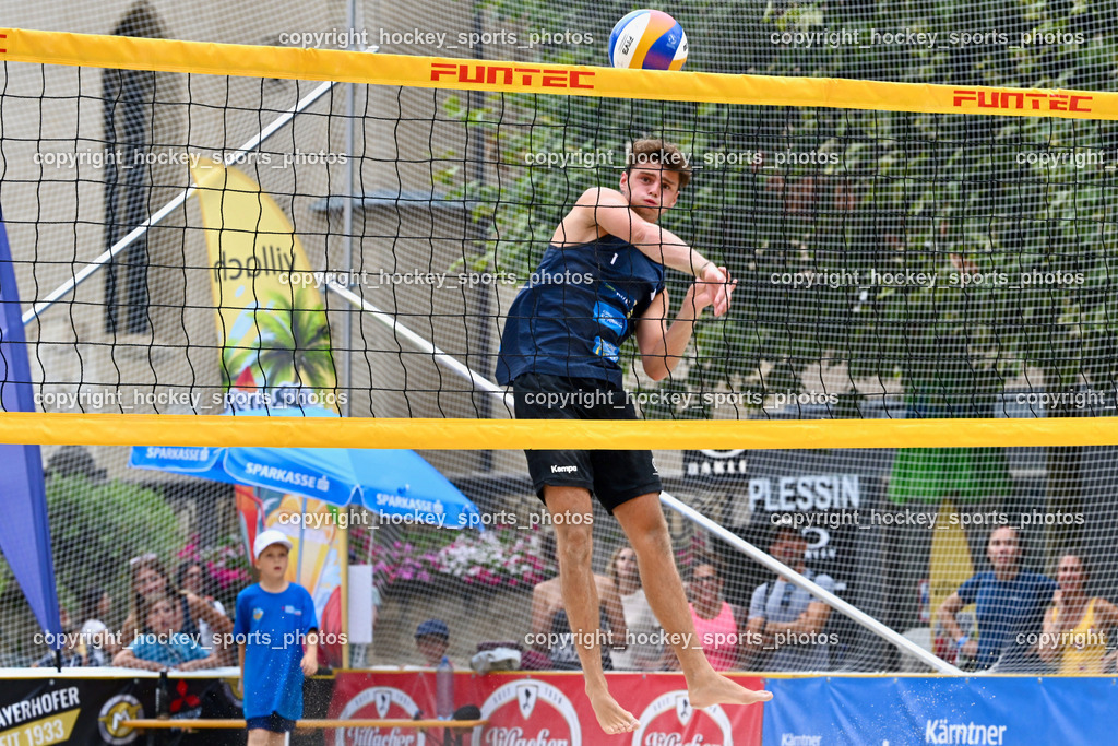 Kärntner Landesmeisterschaft Beach Volleyball | #1 KLEMEN Michael Mario, Kärntner Landesmeisterschaft Beach Volleyball, Kärntner Landesmeisterschaft Beach Volleyball am 18.08.2024 in Villach (Rathausplatz Villach), Austria, (Photo by Bernd Stefan)