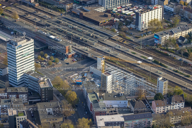 Bochum221100899 | Luftbild, City mit Hauptbahnhof, Lueg Hochhaus, Baustelle und  Neubau Parkhaus P7, Gleisdreieck, Bochum, Ruhrgebiet, Nordrhein-Westfalen, Deutschland
