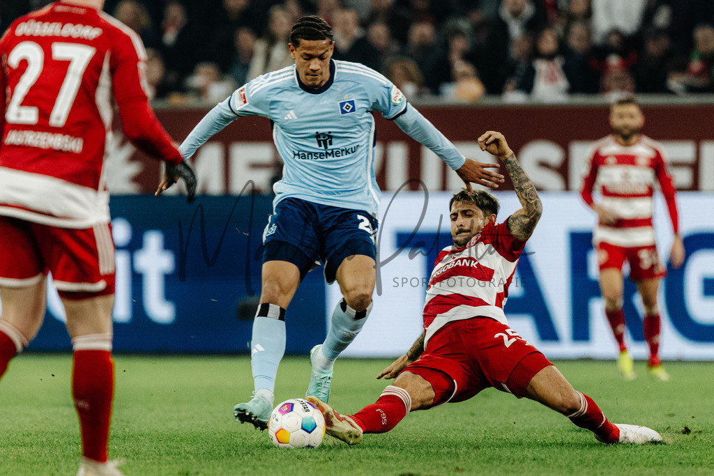2. Bundesliga, Saison 2023/24, 25. Spieltag: Fortuna Düsseldorf - Hamburger SV | Düsseldorf, 08.03.2024: 2. Bundesliga, 25. Spieltag, Fortuna Düsseldorf gegen Hamburger SV in der Merkur Spiel-Arena in Düsseldorf. Foto: sportfotografie.ms | Markus Paletta - Realisiert mit Pictrs.com
