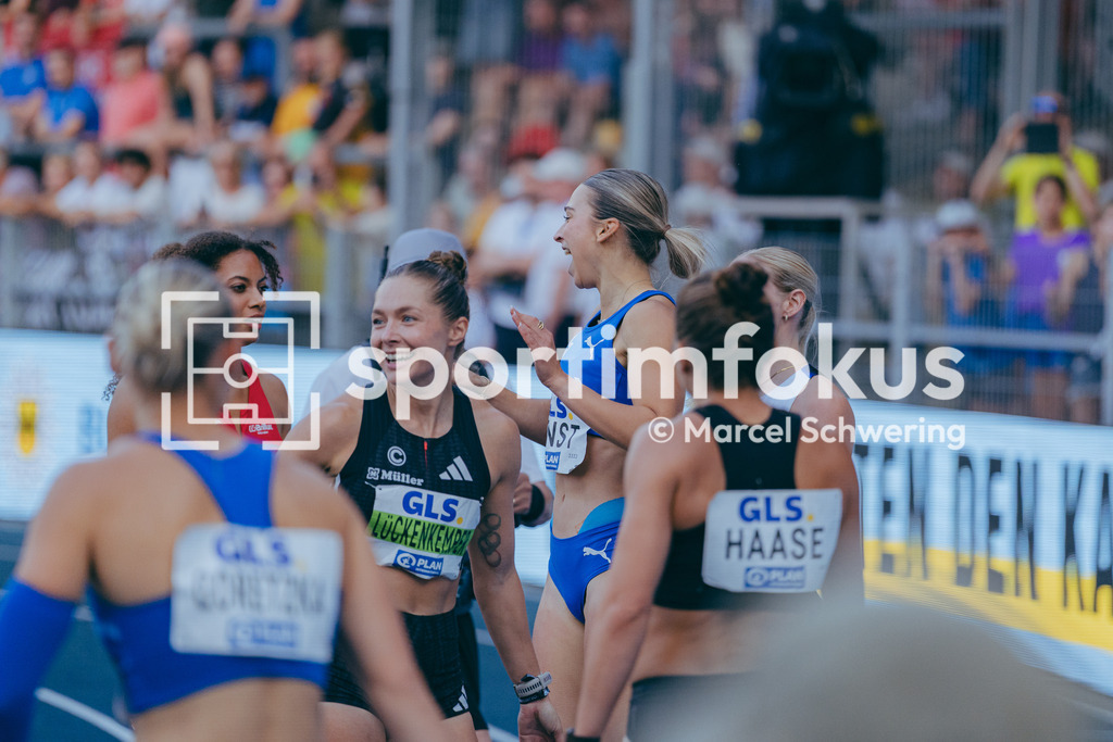 Deutsche Meisterschaften der Frauen und Männer 2026 | Jolina Ernst, TV Wattenscheid 01, 100-Meter-Lauf, Finale, Deutsche Meisterschaften der Frauen und Männer 2026, Lohrheidestadion Bochum-Wattenscheid, 25.07.2026. Foto: Marcel Schwering / sportimfokus - Realisiert mit Pictrs.com
