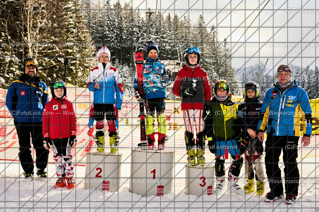 ALP5891_NOe-Kindervergleichskampf_Sieger U-XII 1 | (C)FotoLois.com, Alois Spandl,  NÖ Kindervergleichskampf, SLALOM in Annaberg-Reidl in Zusammenarbeit von USC Lilienfeld und WSV Traisen, So 29. Jänner 2023.