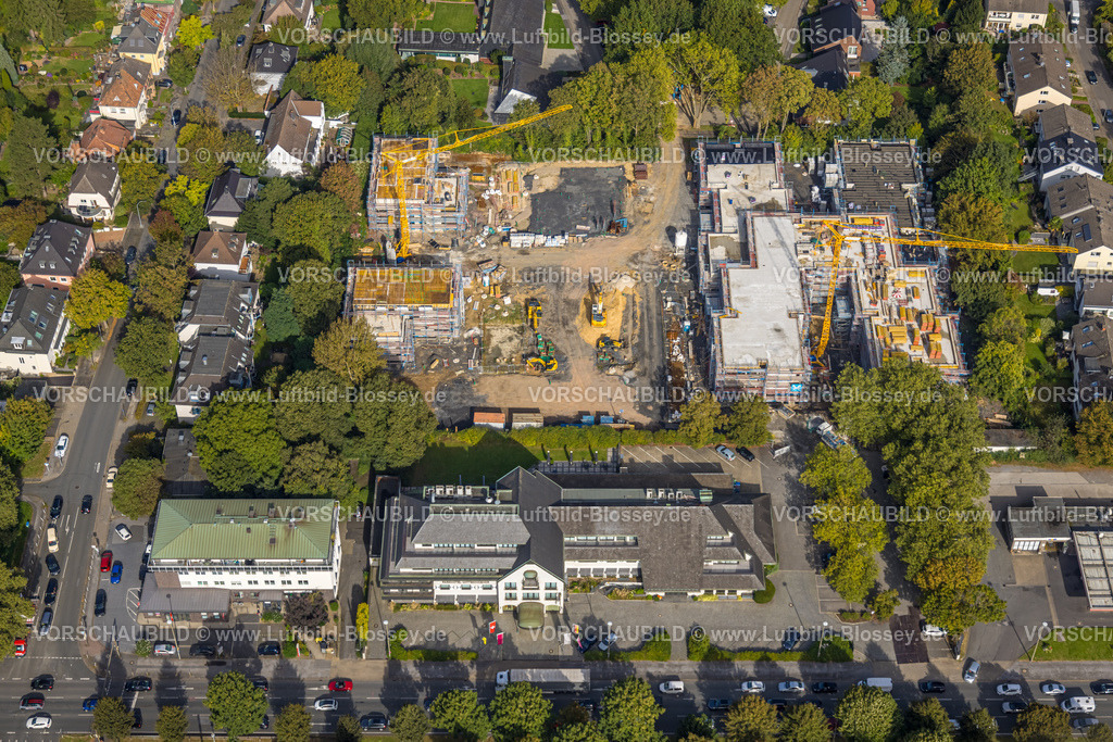 Dortmund231000114 | Luftbild, Baustelle mit Neubau Wohnhäuser für St. Josefinenstift, hinter dem Parkhotel Wittekindshof, Westfalendamm, Dortmund, Ruhrgebiet, Nordrhein-Westfalen, Deutschland