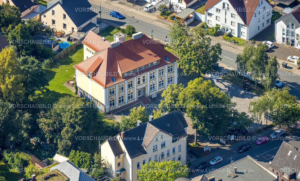 Hamm240805201 | Luftbild, Stadtteilzentrum Alte Schule Werries, Uentrop, Hamm, Ruhrgebiet, Nordrhein-Westfalen, Deutschland