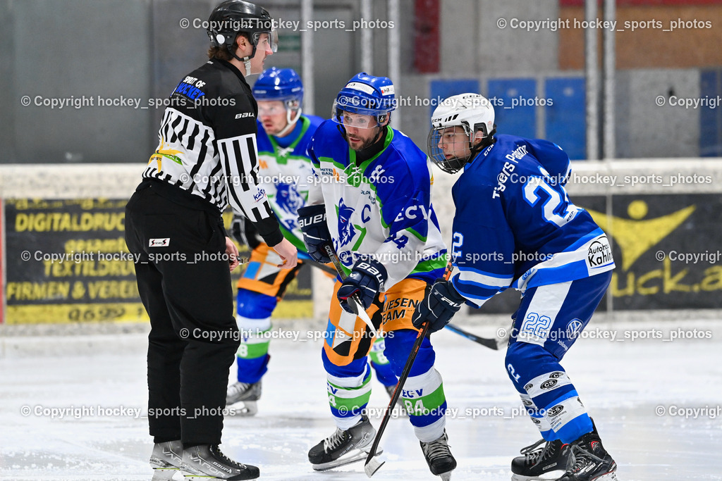 EC Tigers Paternion vs. EC Virgen 12.2.2023 | Wundschek Dominik Referee, #22 Neuschitzer Nino, #84 Hertscheg Bernhard