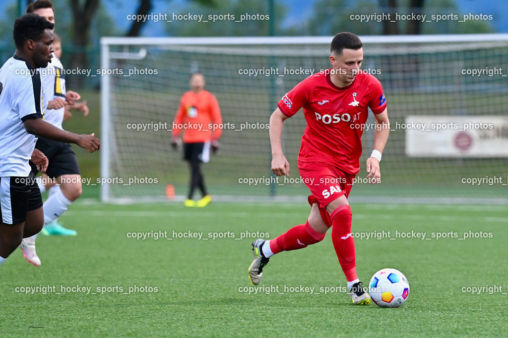 SV Spittal vs. SAK | #8 Rashidi Mohamed Udikaluka SV Spittal, #11 Enes Brdjanovic SAK, SV Spittal vs. SAK, SV Spittal vs. SAK am 24.05.2024 in Spittal an der Drau (Goldeck Stadion), Austria, (Photo by Bernd Stefan)