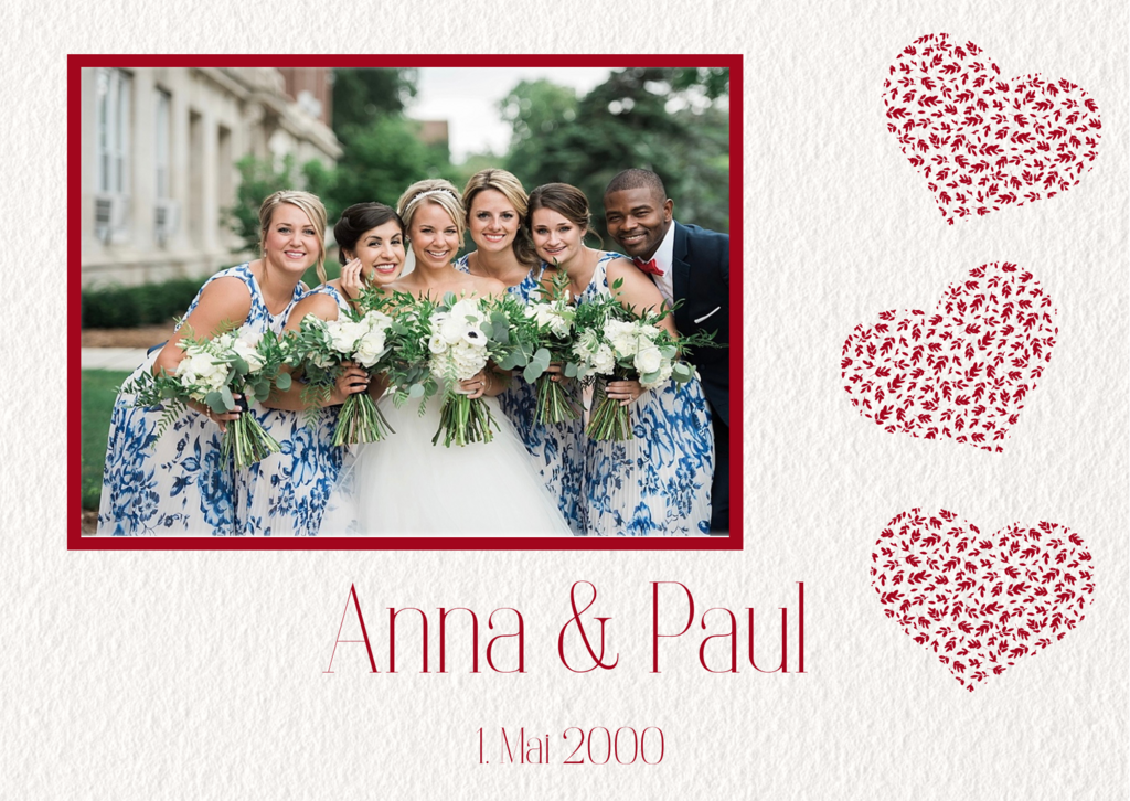 Red Floral Heart Elegant Thank You Card  - 3 | Fotobox Vermietung in Perchtoldsdorf