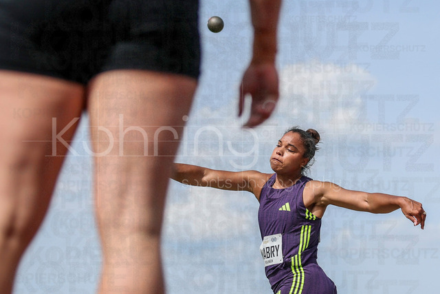 61. Internationales Pfingstsportfest; Rehlingen-Siersburg, 24.05.2026 | REHLINGEN , GERMANY - MAY 24: Yemisi Mabry (GER/MTG Mannheim) during the 61. Internationales Pfingstsportfest on 24.05.2026 at the  Bungertstadion in Rehlingen-Siersburg (Saarland / Deutschland).