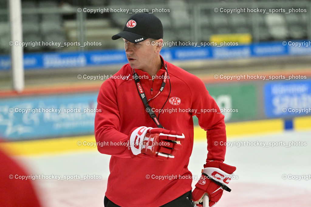 EC KAC Trainingsstart | Kirk Furey Headcoach EC KAC, EC KAC Trainingsstart, EC KAC Trainingsstart am 06.08.2025 in Klagenfurt (Heidi Horten Eishalle ), Austria, (Photo by Bernd Stefan)