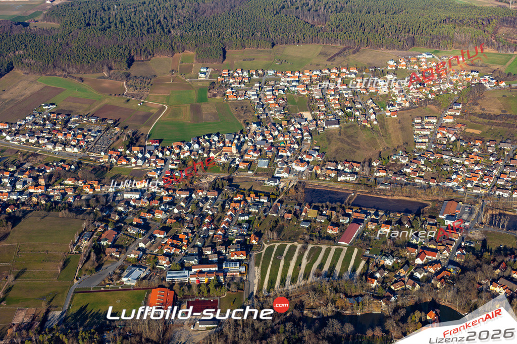 Die Luftbildaufnahme Heroldsbach -  wurde 2019 mittels Flugzeug (keine Drohne) erstellt. Perfekte Schärfe und Druck- Ergebnisse- Garantiert!