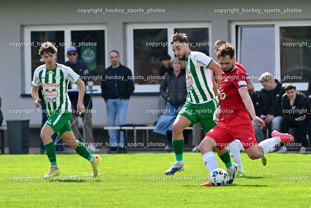 SV Donau Klagenfurt vs. SAK | #8 Luca Thaler SV Donau, #70 Melvin Osmic SV Donau,  #24 Jovan Koprivica SAK, SV Donau Klagenfurt vs. SAK, SV Donau Klagenfurt vs. SAK am 11.04.2026 in Klagenfurt (Sportplat Donau ), Austria, (Photo by Bernd Stefan)