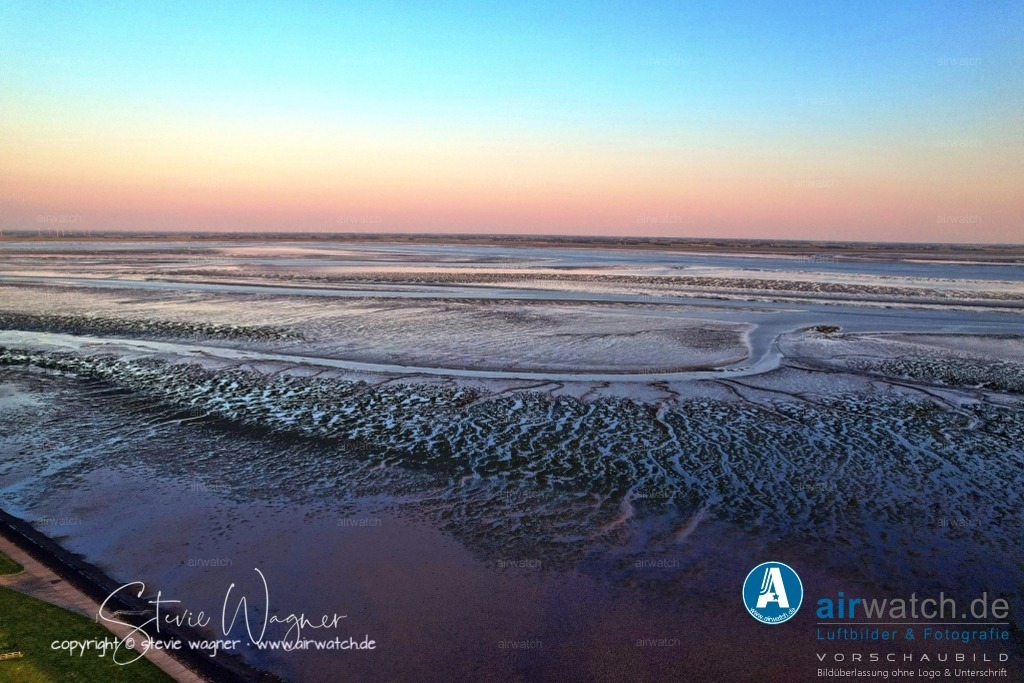 Luftbild Nordstrand, LangerDeich, Dreisprung, Püttenweg, Trendermarsch, Husumer Bucht | Luftbild Nordstrand, LangerDeich, Dreisprung, Püttenweg, Trendermarsch, Husumer Bucht
