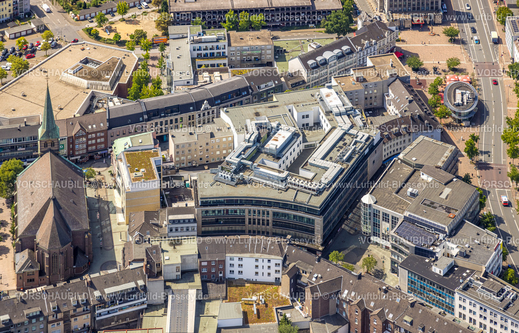 Bottrop250802960 | Luftbild, ehemaliges Karstadthaus Hansastraße Ecke Am Pferdemarkt, Altstadt, Bottrop, Ruhrgebiet, Nordrhein-Westfalen, Deutschland