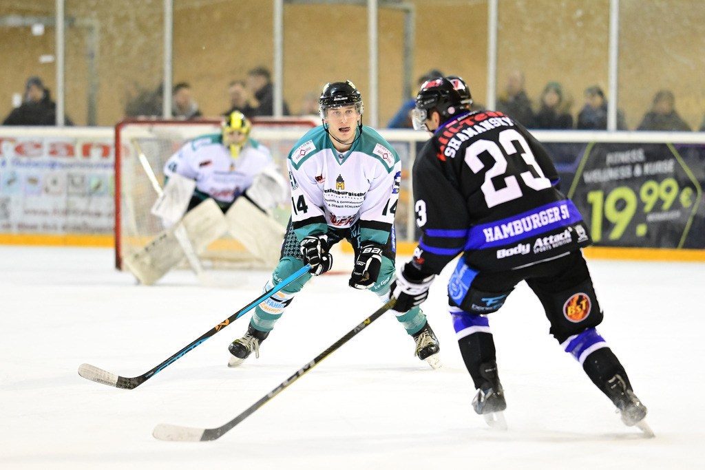 Eishockey I Herren I Saison 2023-2024 I Regionalliga Nord I Hamburger SV - TuS Harsefeld Tigers | Der Sportfotograf. - Realisiert mit Pictrs.com