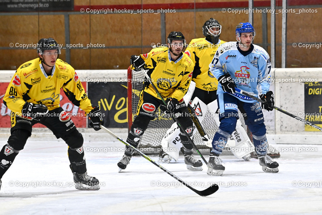EC Spittal Hornets vs. ESC Steindorf 28.10.2023 | #88 Zauchner Daniel, #15 Rossbacher Daniel, #1 Zauchner Rene, #77 Wuntschek Manuel