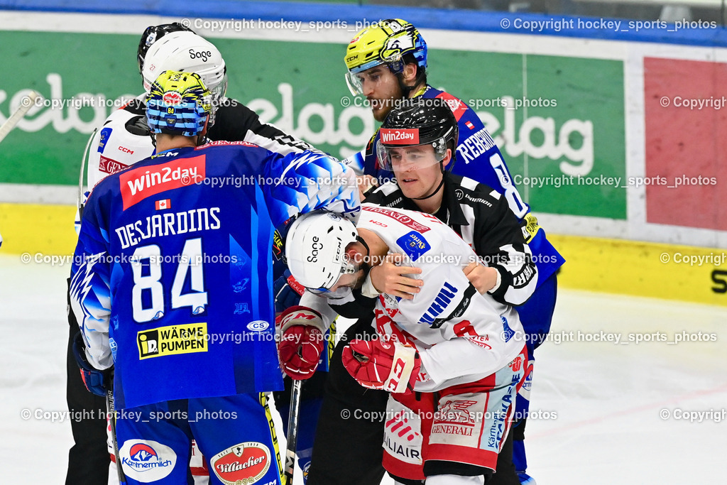 EC IDM Wärmepumpen VSV vs. EC KAC 7.3.2023 | #84 Desjardins Andrew, #8 Rebernig Maximilian, Faustkampf, #6 Lessio Lucas, JEDLICKA PETER Referee