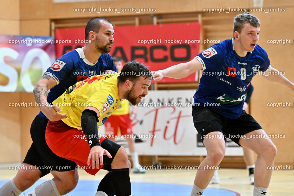 SC Ferlach vs. UHK Krems | #15 HASECIC Kenan UHK KREMS, #81 MILICEVIC Adrian SC Ferlach, #8 KNAPP Simon SC Ferlach, SC Ferlach vs. UHK Krems, SC Ferlach vs. UHK Krems am 02.05.2026 in Ferlach (Ballspielhalle Ferlach), Austria, (Photo by Bernd Stefan)
