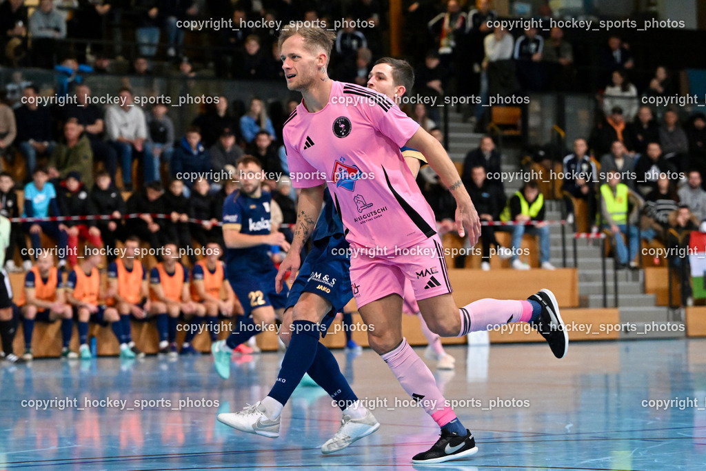 Carinthia Flamengo Futsal Club vs. Futsal Klagenfurt | #44 Miha Kostanjsek Carinthia Flamengo, Carinthia Flamengo Futsal Club vs. Futsal Klagenfurt, Carinthia Flamengo Futsal Club vs. Futsal Klagenfurt am 01.12.2024 in Klagenfurt (Ballspielhalle Viktring), Austria, (Photo by Bernd Stefan)