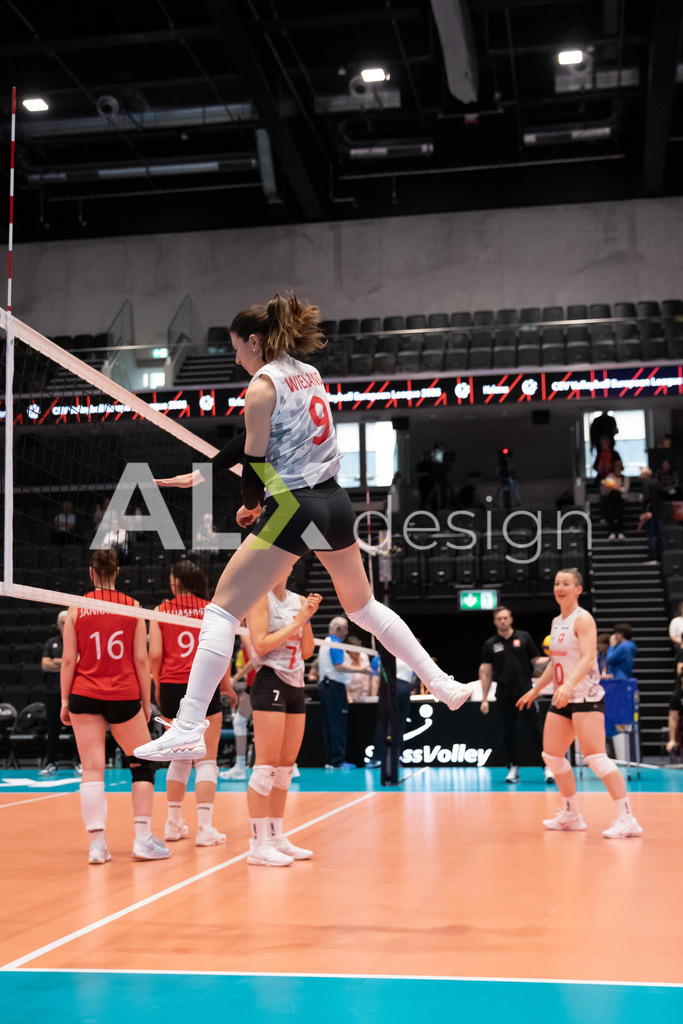 Georgia v Switzerland - CEV European League Women | KRIENS, SWITZERLAND - JUNE 12: SARINA WIELAND of Switzerland before the CEV European League match between Georgia and Switzerland at Pilatus Arena on June 12, 2026 in Kriens, Switzerland. - Realisiert mit Pictrs.com