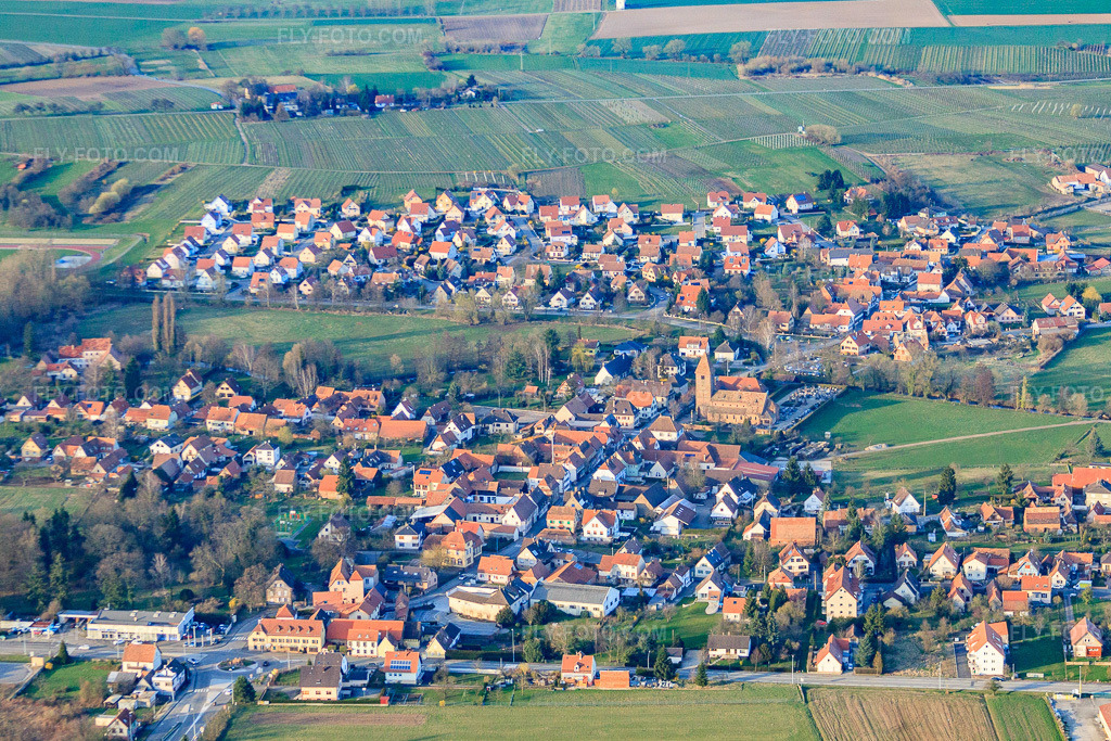 Aerial view: View of the town from the northwest in the district Altenstadt in Wissembourg in the state Bas-Rhin, France.Photo: IMG_38787.jpg taken on 03/20/2011 by Werner Riehm/FLY-FOTO.comResolution of the original: 4668 x 3112 px