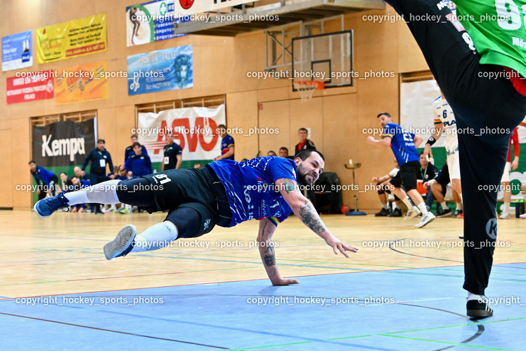 SC Ferlach vs. ALPLA HC Hard 2.3.2024 | #81 MILICEVIC Adrian SC Ferlach, SC Ferlach vs. ALPLA HC Hard 2.3.2024, SC Ferlach vs. ALPLA HC Hard am 02.03.2024 in Ferlach (Ballspielhalle Ferlach), Austria, (Photo by Bernd Stefan)