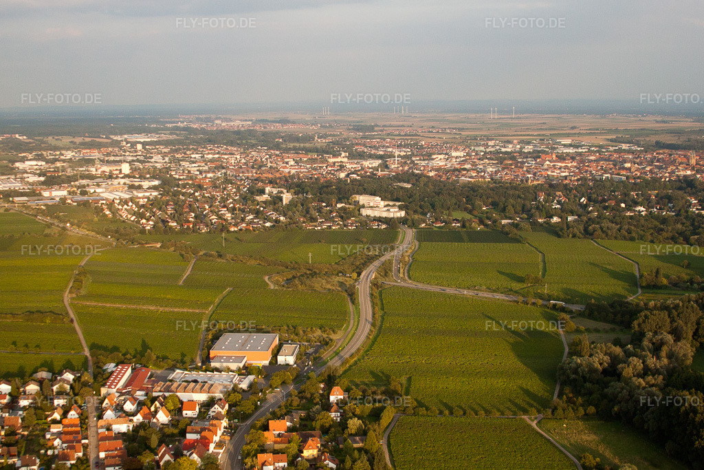 Luftbild: Landau-N von Godramstein aus im Ortsteil Godramstein in Landau im Bundesland Rheinland-Pfalz in Deutschland. Foto: IMG_33015.jpg vom 03.09.2010 durch Werner Riehm/FLY-FOTO.de