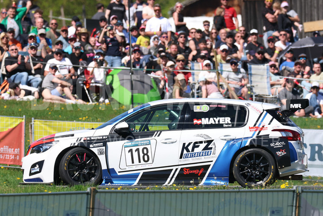 FIA European Hill Climb Championship – Rechberg 2026 | FIA European Hill Climb Championship at Rechberg, held from 24 to 26 April 2026 near Tulwitz, Styria, Austria. The image shows Bernd MAYER (AUT) Peugeot 308 TCR 1.6.