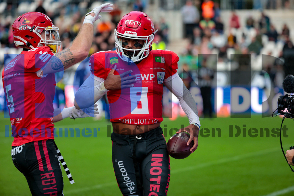  14.10.2023 - 
 | Sebastian Sendlak / Bochumer Nachrichtendienst (BOND) - GFL-Bowl 2023: Schwaebisch Hall Unicorns vs. Potsdam Royals - Realisiert mit Pictrs.com